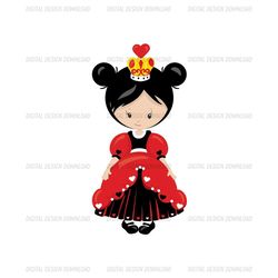 Alice In Wonderland Character Baby Queen Of Heart SVG