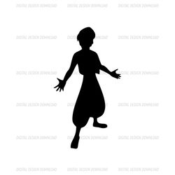 Aladdin Cartoon Characters Silhouette Vector SVG Sublimation File