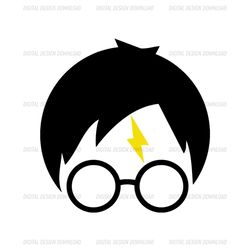 Wizard Boy Harry Potter Head SVG Cut File