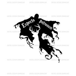 Expecto Patronum Wizard Ghost Moose SVG Silhouette