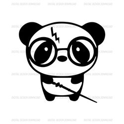 Magician Panda Bear Boy Harry Potter SVG Digital Files