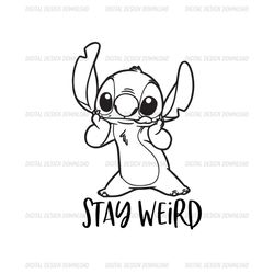 Disney Stitch Stay Weird Stitch SVG
