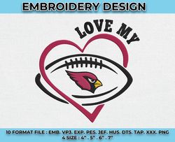 Cardinals Embroidery Designs, NFL Logo Embroidery, Machine Embroidery Pattern -02 by Kreincespng