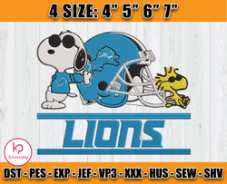 Snoopy Lions Embroidery File, Snoopy Embroidery Design, Lions Logo Embroidery, Embroidery Patterns, D13- Kreincespng