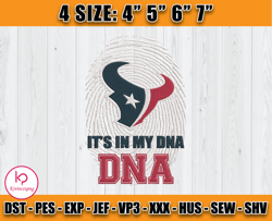 It's My DNA Texans Embroidery Design, Houston Texans Embroidery, Football Embroidery Design, Embroidery Patterns- Kreinc