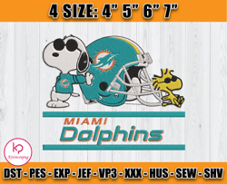 Miami Dolphins Snoopy Embroidery Design, Snoopy Embroidery, NFL Dolphins Embroidery Designs, Embroidery Patterns