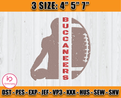 Tampa Bay Buccaneers Ball embroidery design, Buccaneers embroidery, NFL embroidery, Logo sport embroidery