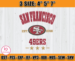 San Francisco 49ers Football Embroidery Design, Brand Embroidery, NFL Embroidery File, Logo Shirt 13