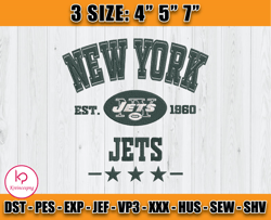 New York Jets Football Embroidery Design, Brand Embroidery, NFL Embroidery File, Logo Shirt 30