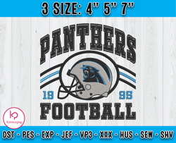 Carolina Panthers Football Embroidery Design, Brand Embroidery, NFL Embroidery File, Logo Shirt