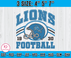 Detroit Lions Football Embroidery Design, Brand Embroidery, NFL Embroidery File, Logo Shirt