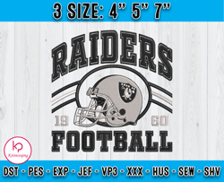 Las Vegas Raiders Football Embroidery Design, Brand Embroidery, NFL Embroidery File, Logo Shirt 90