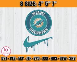 Miami Dolphins Nike Embroidery Design, Brand Embroidery, NFL Embroidery File, Logo Shirt 119