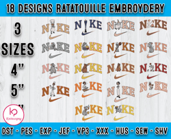 Bundle 18 Design Ratatouille Emmbroidery, Nike Ratatouille Embroidery Design