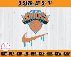 New York Knicks Embroidery Design, Basketball Nike Embroidery Machine Design