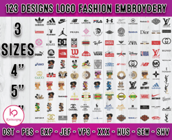 Bundle 123 Designs Logo Fashion Embroidery, machine embroidery patterns 01