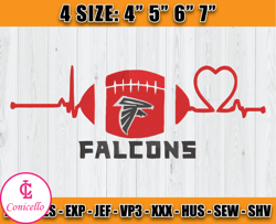 Atlanta Falcons Embroidery, NFL Falcons Embroidery, NFL Machine Embroidery Digital, 4 sizes Machine Emb Files-04-Krabbe
