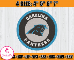 Panthers Embroidery, Embroidery, NFL Machine Embroidery Digital, 4 sizes Machine Emb Files -16 - Krabbe
