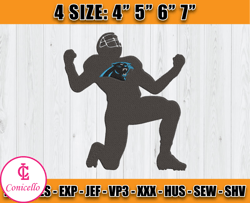 Panthers Embroidery, Embroidery, NFL Machine Embroidery Digital, 4 sizes Machine Emb Files -18 - Krabbe