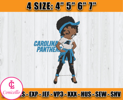 Panthers Embroidery, Betty Boop Embroidery, NFL Machine Embroidery Digital, 4 sizes Machine Emb Files -25 - Krabbe