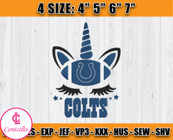 Unicon Indianapolis Colts Embroidery File, Unicon Embroidery Design, Colts Embroidery Design, Sport Embroidery, D6- Coni