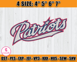 Patriots Embroidery Designs, NFL Embroidery Designs, Digital Download, Football Embroidery