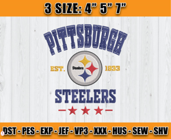 Pittsburgh Steelers Football Embroidery Design, Brand Embroidery, NFL Embroidery File, Logo Shirt 31
