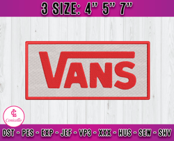 Vans logo embroidery, logo fashion embroidery, embroidery machine