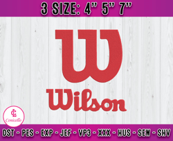 Wilson logo embroidery, logo fashion embroidery, embroidery File