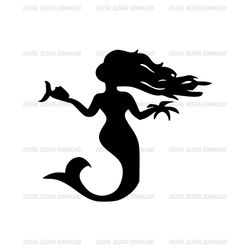 Disney Little Mermaid Princess Ariel Silhouette SVG