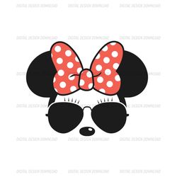 Cool Minnie Mouse With Sunglasses Disney SVG