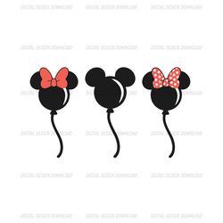 Disney Mickey Minnie Mouse Balloon Head Cutting SVG Files