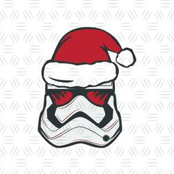 Santa Hat Stormtrooper Star Wars Movie Design SVG