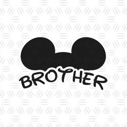 Brother Disney Mickey Magic Mouse Ears Vector SVG