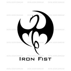 Avengers Superhero Iron Fist Logo SVG