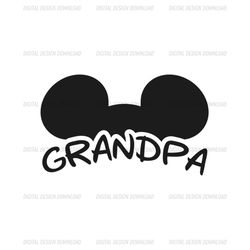 Grandpa Disney Mickey Magic Mouse Ears Vector SVG