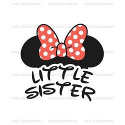 Little Sister Disney Minnie Magic Mouse Ears Vector SVG