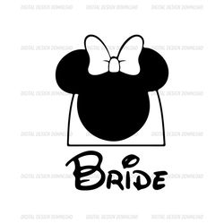 Minnie Bride Mouse Disney Wedding SVG