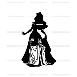 Aurora Princess Maleficent Disney Sleeping Beauty Cartoon Silhouette SVG