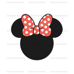 Minnie Mouse Bowtie Head Disney Cartoon SVG