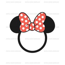 Minnie Mouse Bowtie Head Frame SVG Cut Files