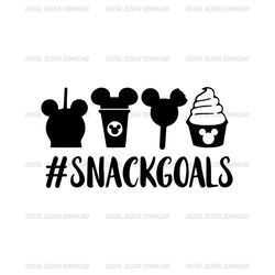 Snack Goals Disney Mickey Mouse Cookie Ice Cream SVG