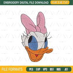 Daisy Duck Head Embroidery Design Png