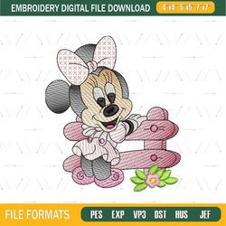 Disney Mouse Minnie Embroidery Png