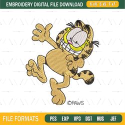 Smiling Garfield Embroidery Png