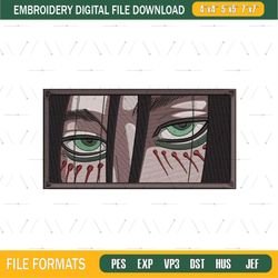 Eren Yeager Eyes Attack On Titan Embroidery File
