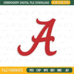 Alabama Crimson Tide Football Team Embroidery File, NCAA Teams Embroidery Designs, Machine Embroidery Png
