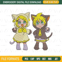 Kagamine Rin/Len embroidery design png