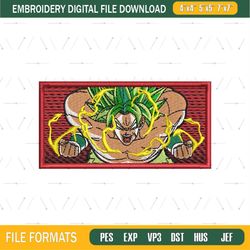 Broly Dragon Ball Embroidery design png