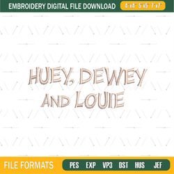Huey, Dewey And Louie Logo Embroidery Png